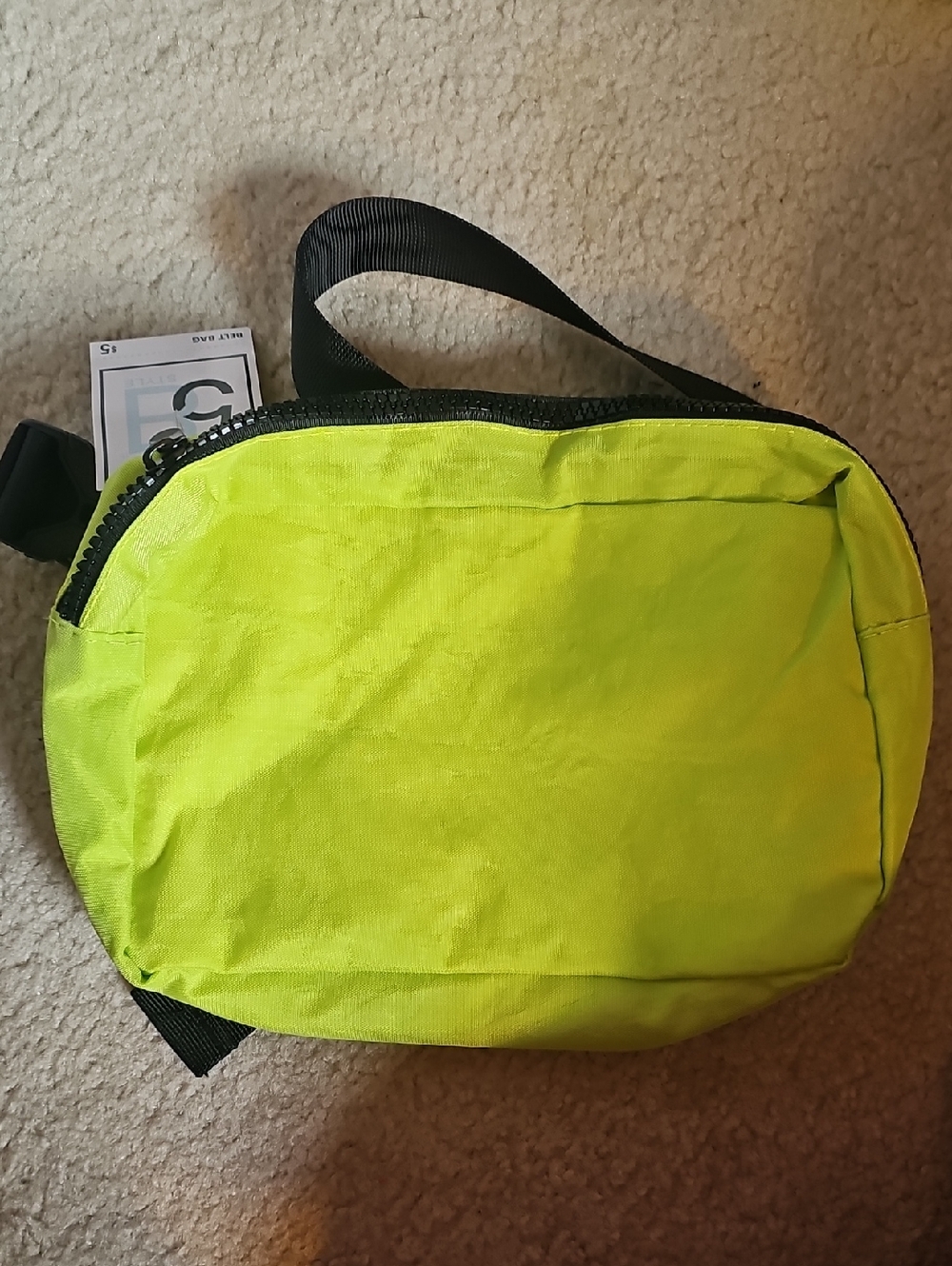 Compact Neon Green Men’s Belt Bag with Adjustable Strap